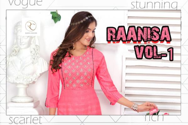 Ramdev Raanisa Vol 1 Embroidery Designer Kurti Collection